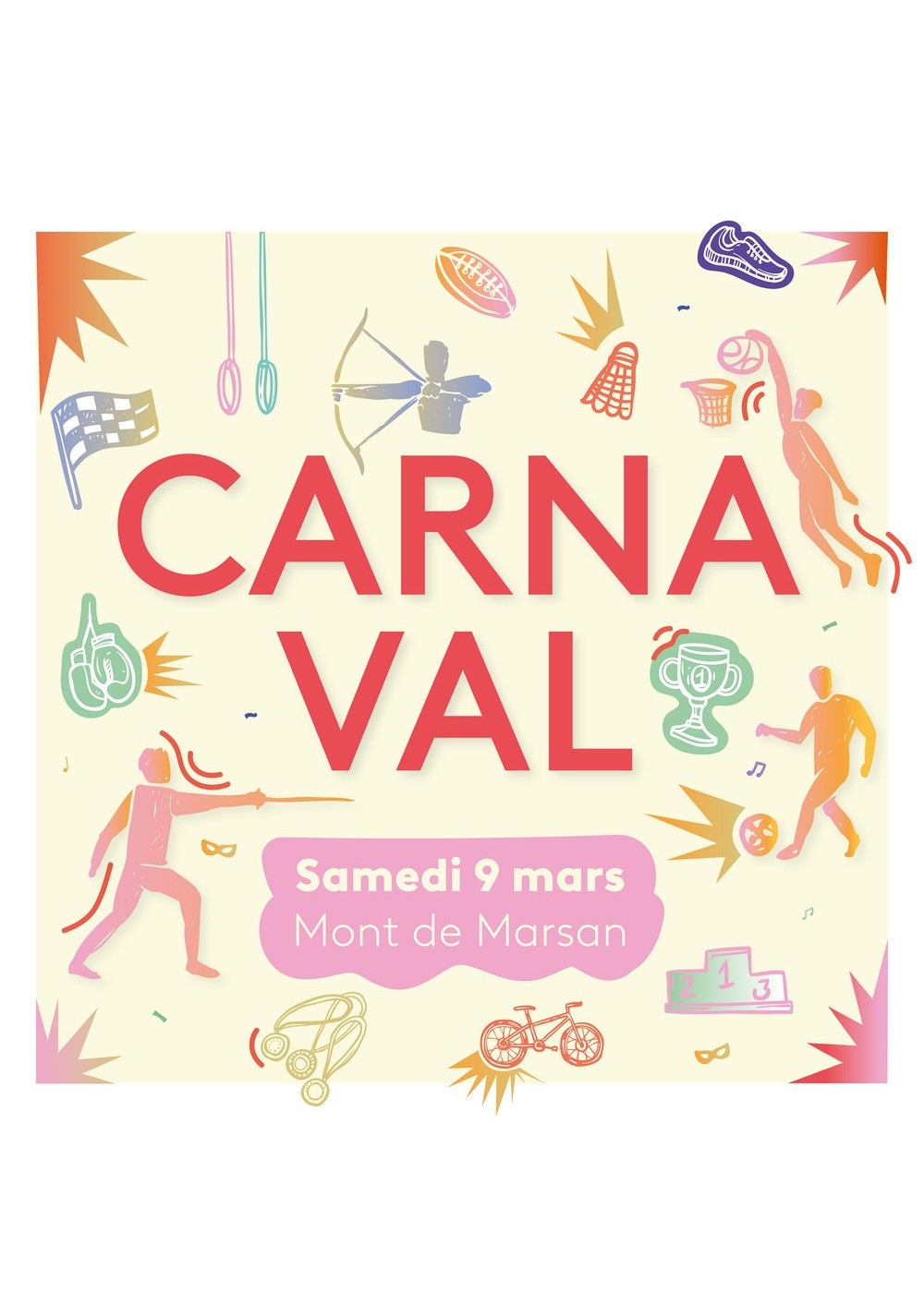 image : Visuel Carnaval montois 9 mars 2024